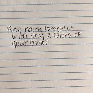 Thread name bracelets